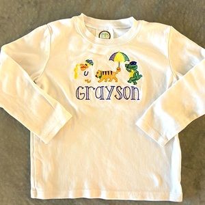 Grayson monogrammed Mardi Gras shirt